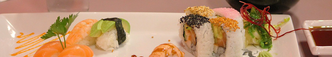 Eating Asian Fusion Sushi at Yama Fuji Asian Cuisine restaurant in Southborough, MA.